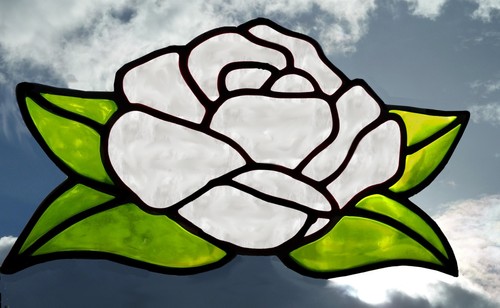 Rose leaves hand painted - &,