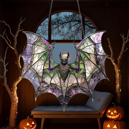 Bat stained glass - bat,
