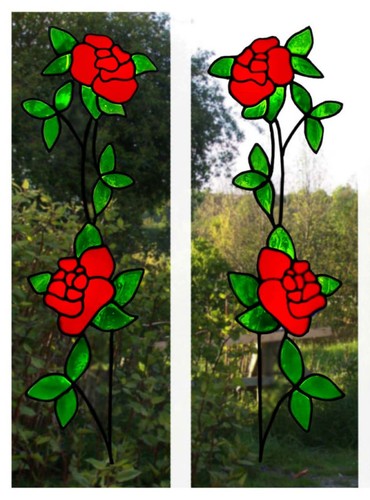 Roses window cling stickers - window,