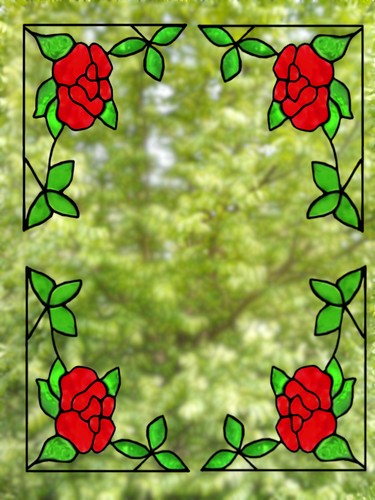 Set hand painted corner - of,