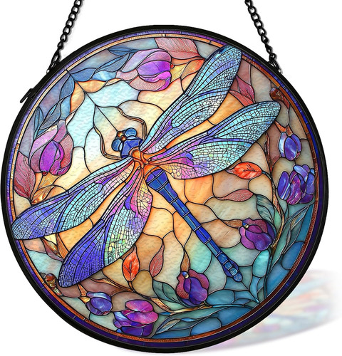 Dragonfly suncatcher stained - dragonfly,