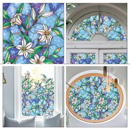 Window film floral bird - window,