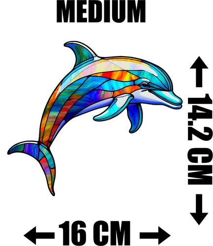 Dolphin decorative stained - decorative,