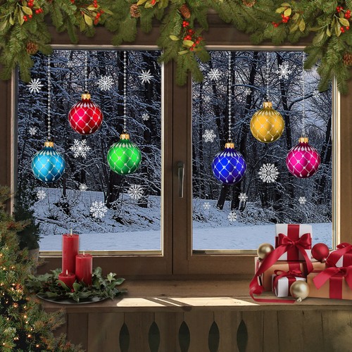 Christmas stained glass bauble - christmas,