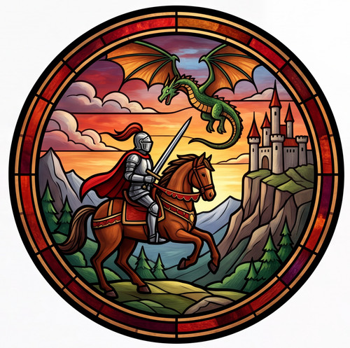 Fantasy stained glass - stained, window