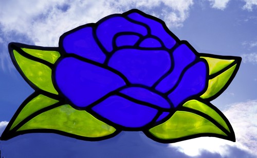 Rose leaves hand painted - rose,