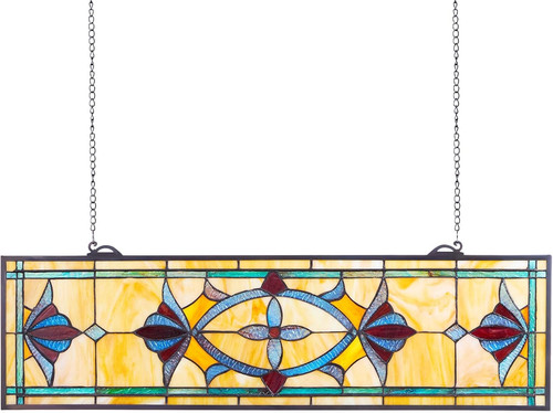 Stained glass window panel - stained, 32