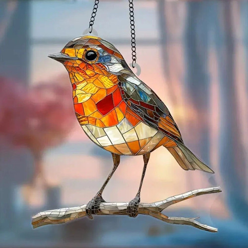 Large robin bird - bird, twig