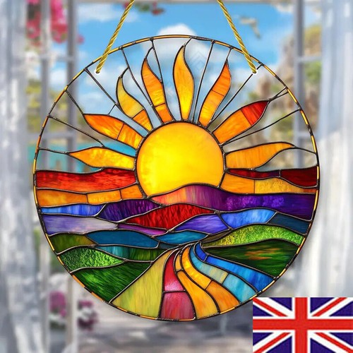 Stained glass plate - plate, colorful