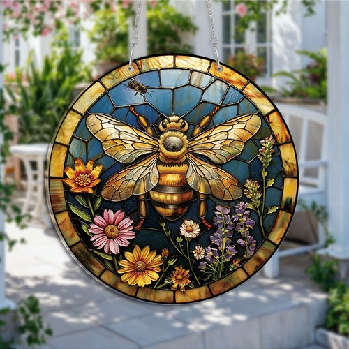 Bumble bee suncatcher stained - bumble,