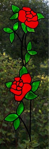 One trailing rose stained - one,