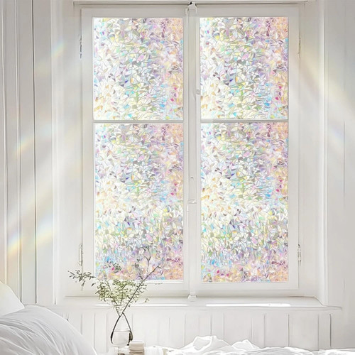 Rainbow frosted window film - frosted,