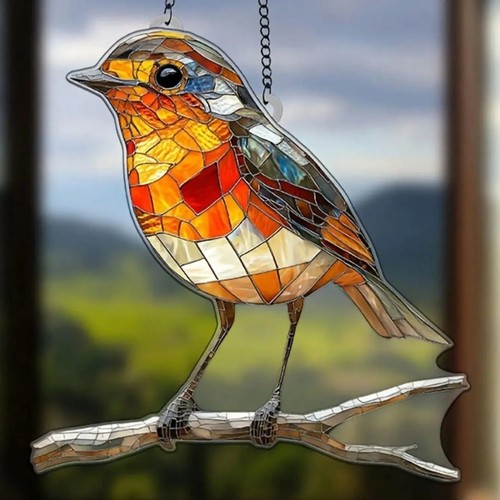 Large robin bird twig - robin,