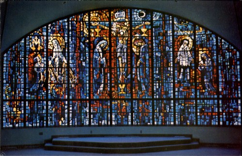 Stained glass window parish - glass,