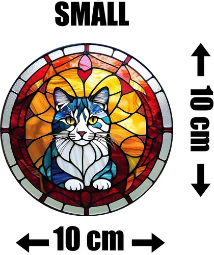 Cat decorative stained - cat, glass