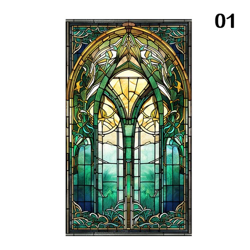 Retro art glass church film - church,