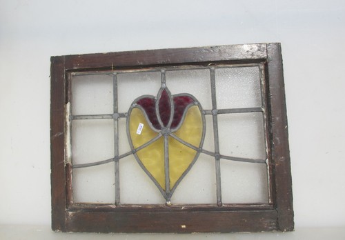 Antique stained glass window - glass,