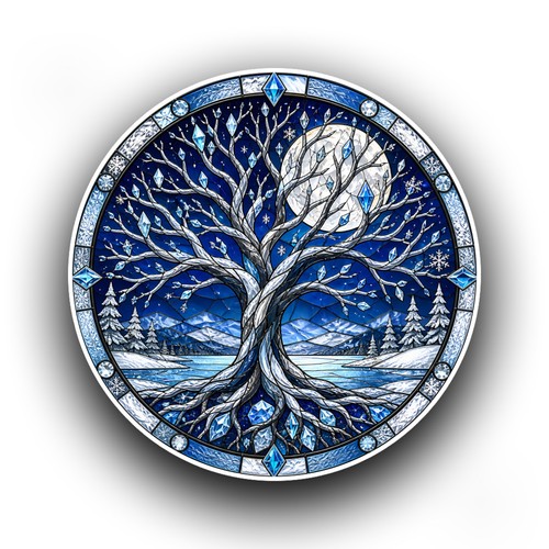Winter tree life stained - winter, v3