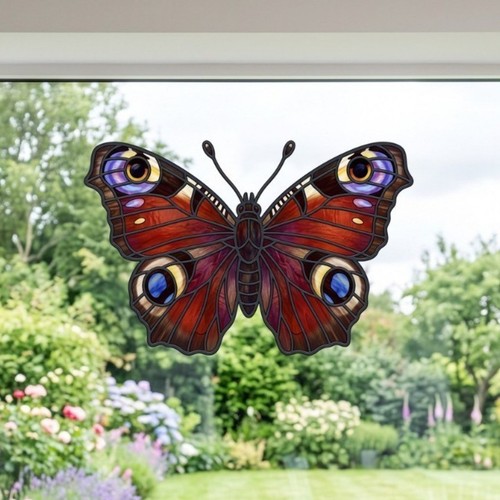 Peacock butterfly stained - peacock,