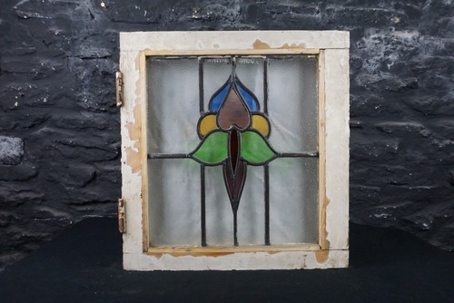 Antique stained glass window - stained,