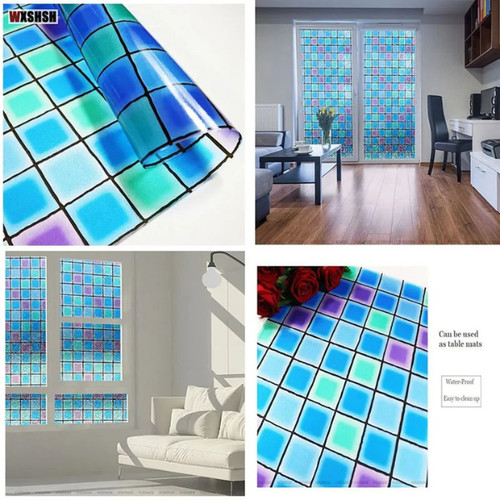 Rainbow frosted window film - frosted,