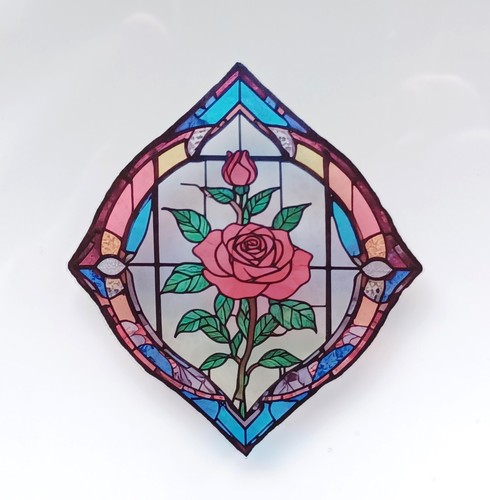 Rose decorative stained - decorative,