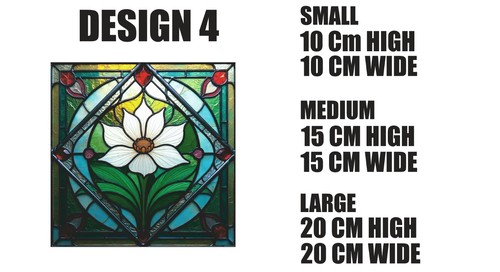 Square stained glass effect - glass,