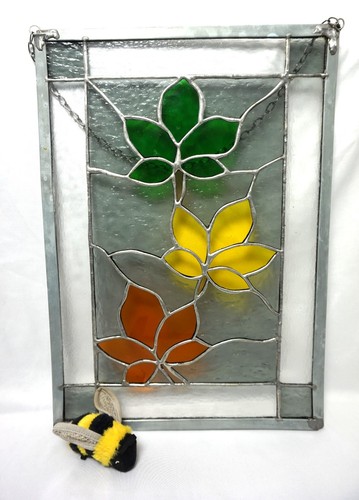 Vintage stained glass panel - vintage,