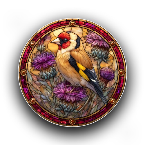 Goldfinch bird spring stained - bird,